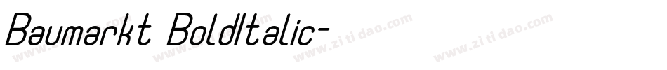 Baumarkt BoldItalic字体转换